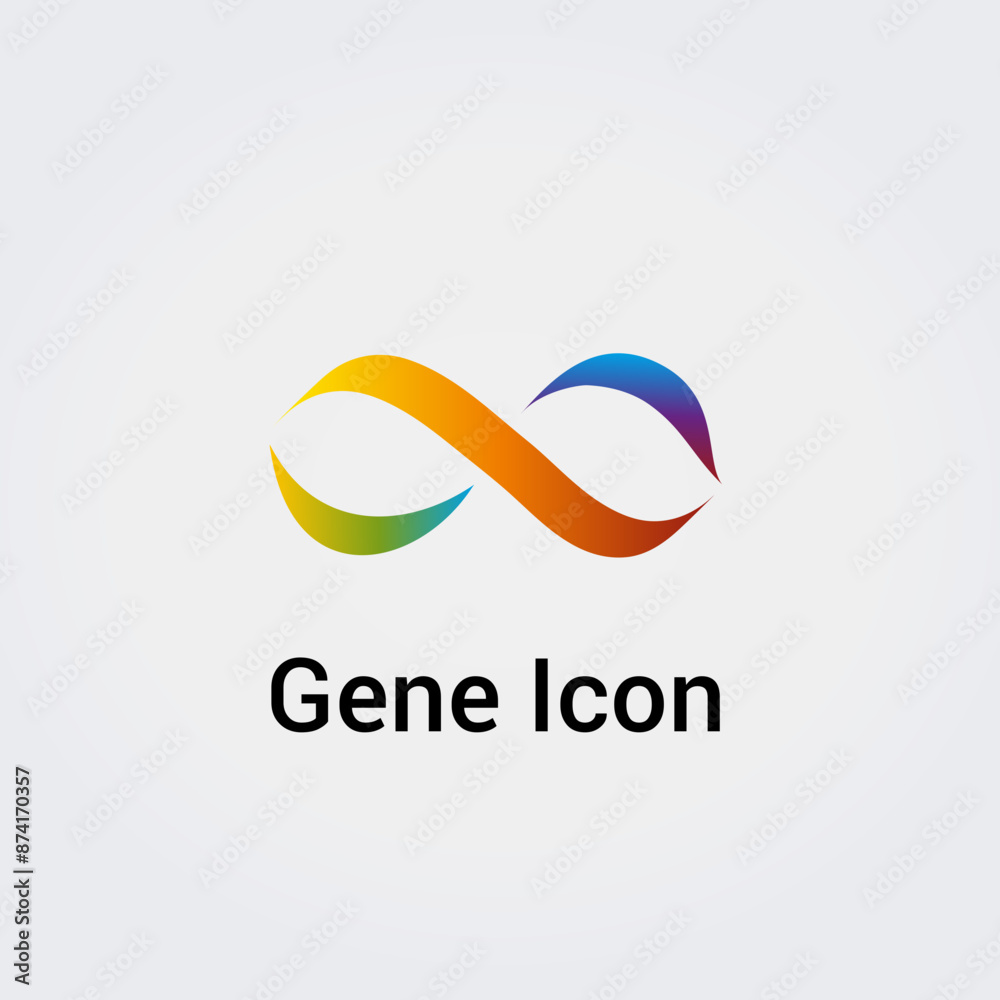 Icône Symbole Gène ADN Forme Infini en 8 Elément Vecteur Couleur Icône Symbole Gène ADN Forme Infini en 8 Elément Vecteur Couleur