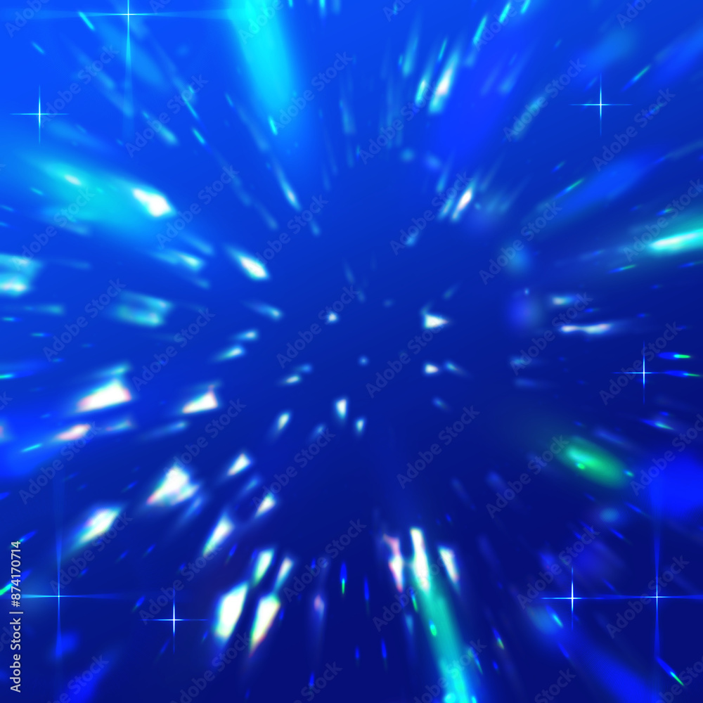 Fototapeta premium 背景素材_光_青