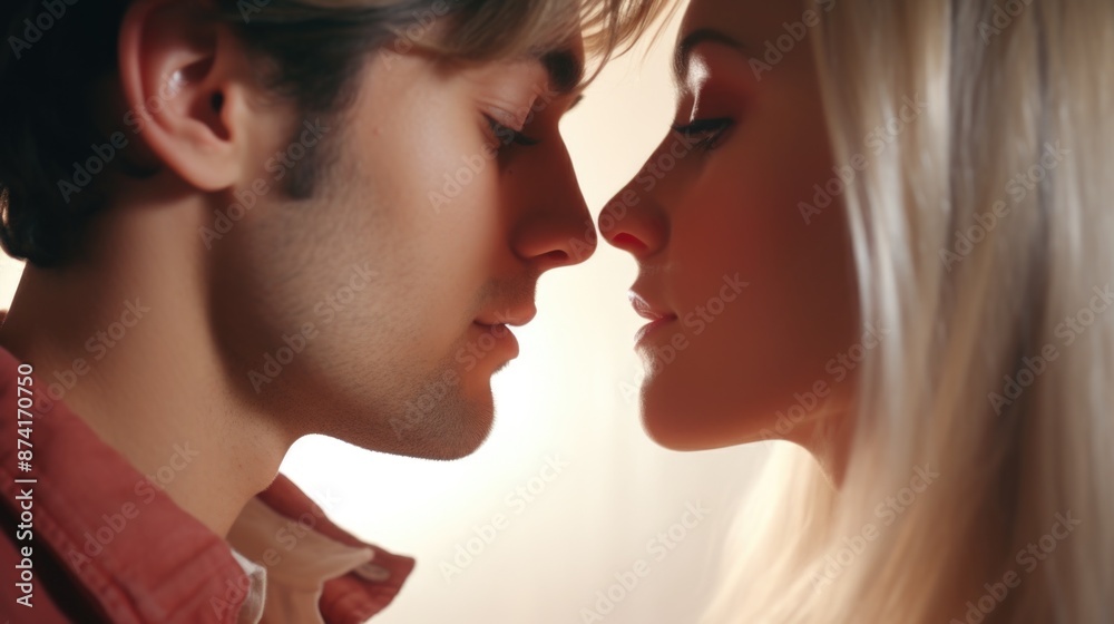 A romantic moment between two people A romantic moment between two people