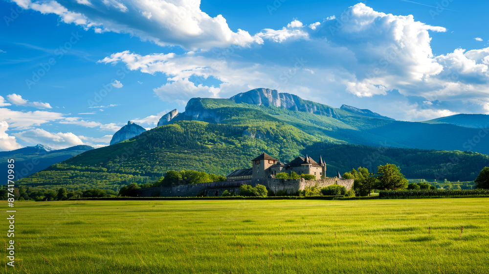 Fototapeta premium landscape of classic castle style Europa