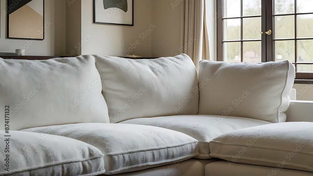 Fototapeta premium White sofa in living room