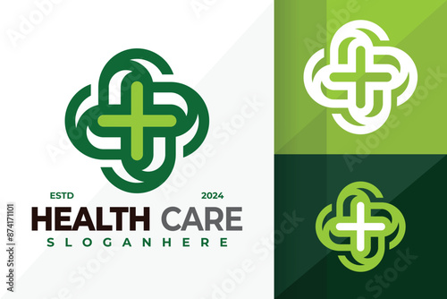 Medical Health Care Logo Design, Brand Identity logos vector, modern logo, Logo Designs Vector Illustration
