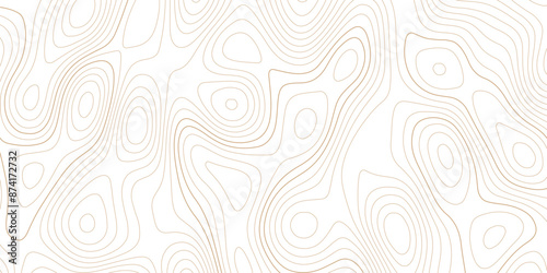 Abstract background wavy topographic line contour geography map. Seamless pattern and banner design. Modern and dynamic feel to topographic mapping vector illustration.	