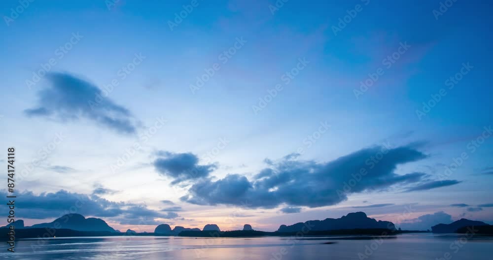 Sunrise Timelapse Full frame of sunrise sky over horizontal Timelapse video. High quality video DCI4K ProRes422