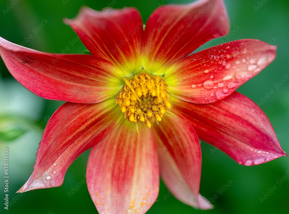 Macro photo shot of a beautiful dahlia