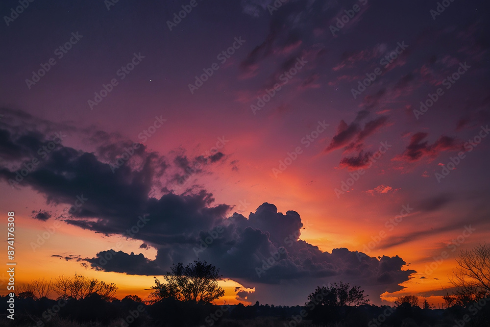 Naklejka premium Sunset sky