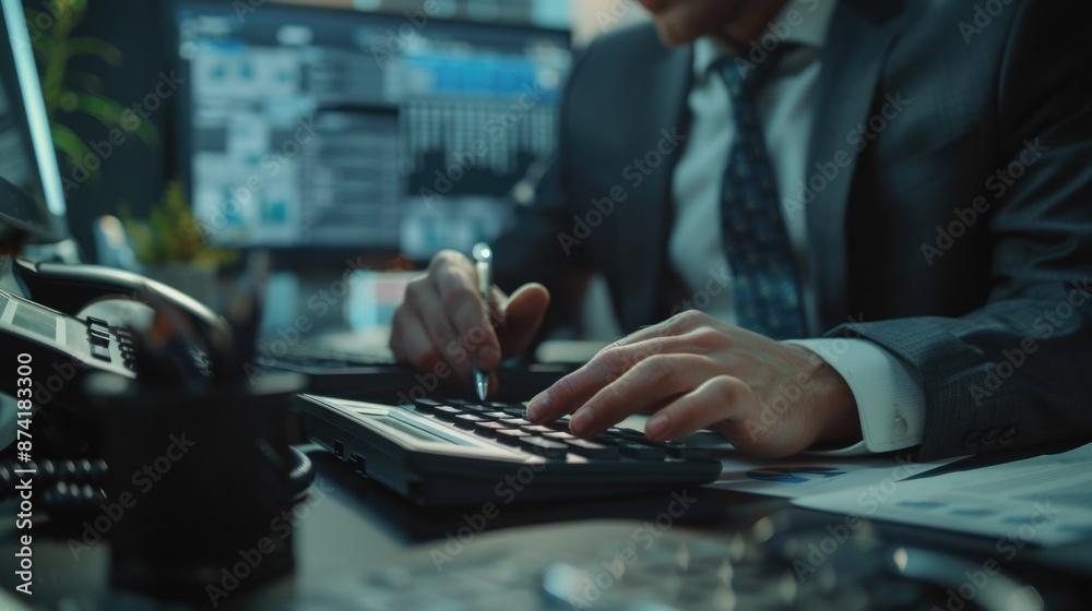A person sitting at a desk, focused on typing on a keyboard
