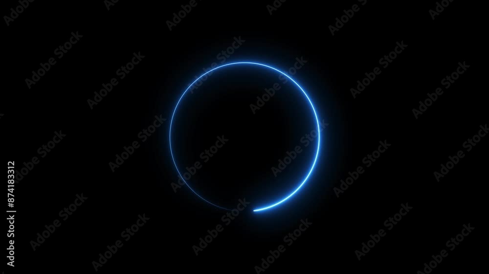 Abstract Glowing Neon circle icon animation background 4k. Abstract Glowing Neon circle icon animation background 4k.