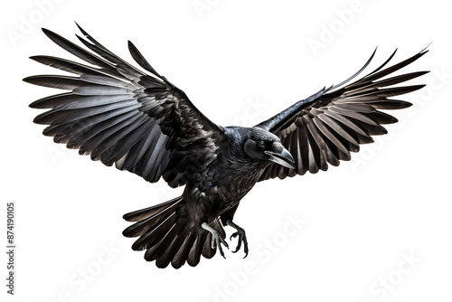 Crow flying