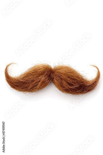 A fake moustache on a white background, perfect for comedy or drama props