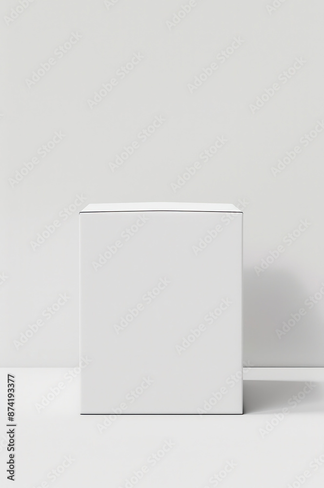 Minimalist empty white box on a clean background. Minimalist empty white box on a clean background.