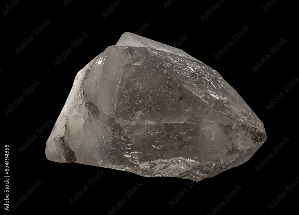 quartz mineral on black, isolated quartz mineral on black, isolated