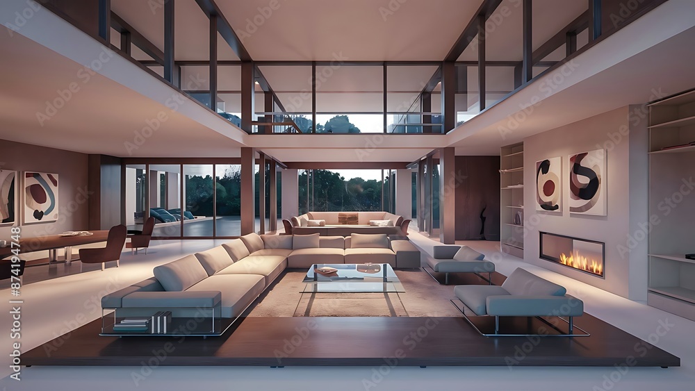 Mockup frame close up in living room interior background. 3d render Mockup frame close up in living room interior background. 3d render