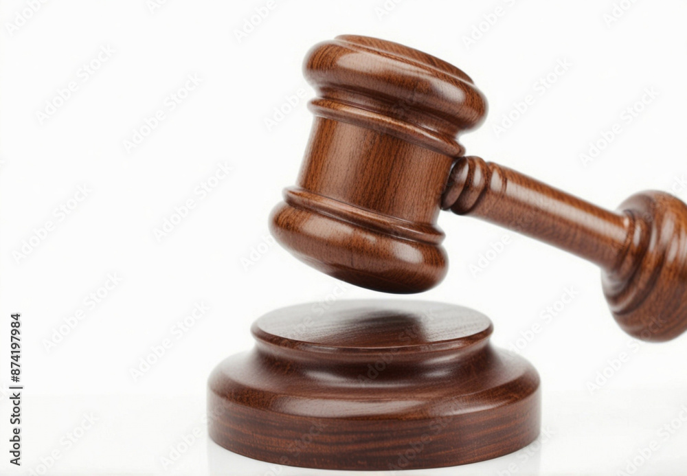 Gavel, isolated on white background Gavel, isolated on white background