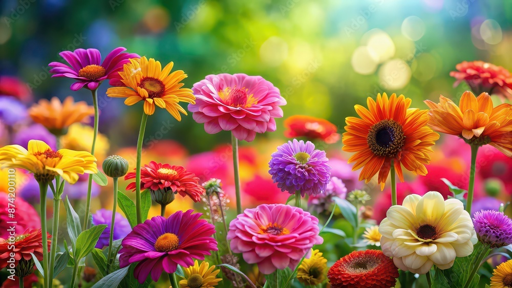 Vibrant and stunning flowers in full bloom , beautiful, colorful, petals, nature, garden, flora, botanical, elegant