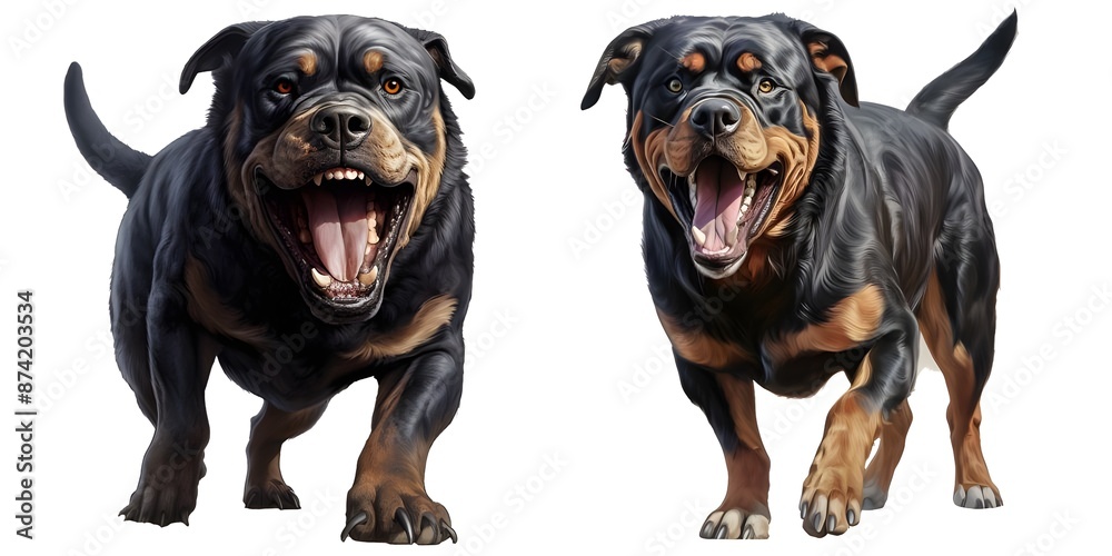 Obraz premium Ferocious dogs may spread rabies