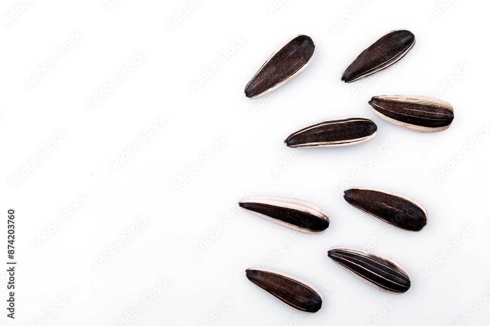 sunflower seed isolated on white background