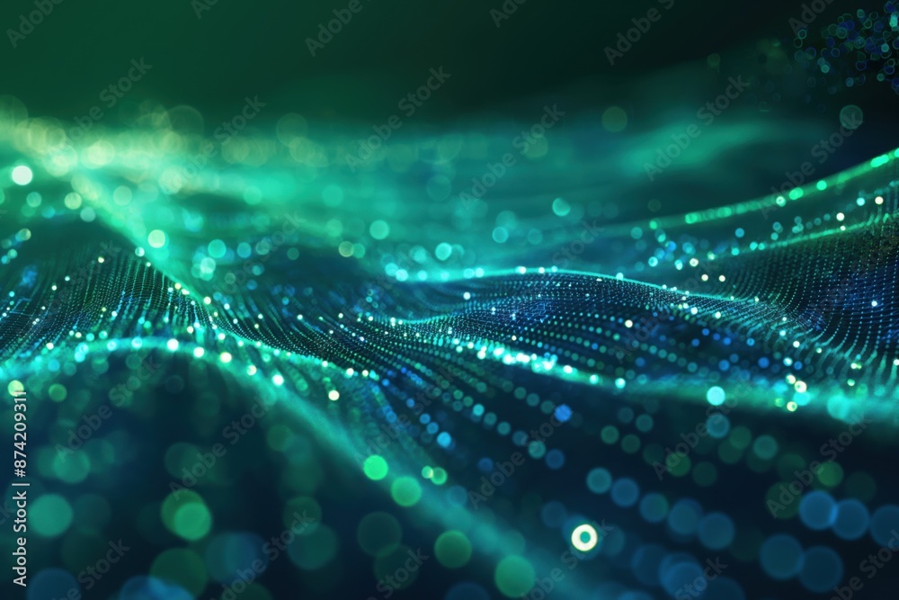 © Terd486 - Digital technology speed connect blue green background, cyber nano information, abstract communication, innovation future tech data, internet network connection © Terd486 - Digital technology speed connect blue green background, cyber nano information, abstract communication, innovation future tech data, internet network connection