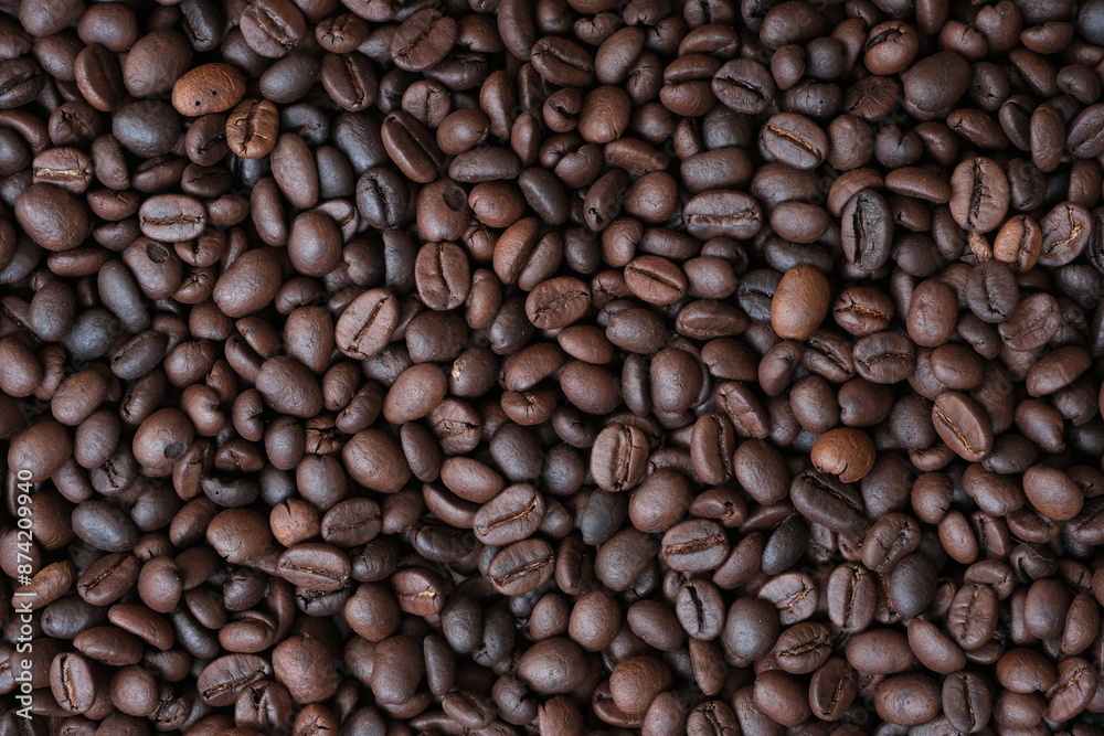 Roasted coffee beans for background Roasted coffee beans for background
