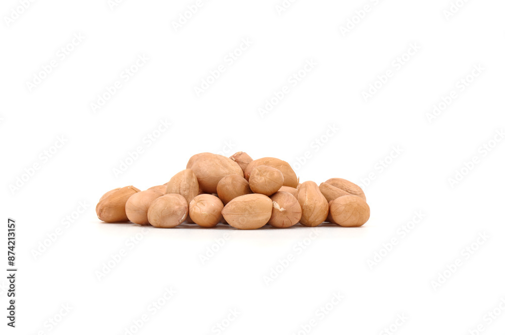 Fototapeta premium nuts on a white background