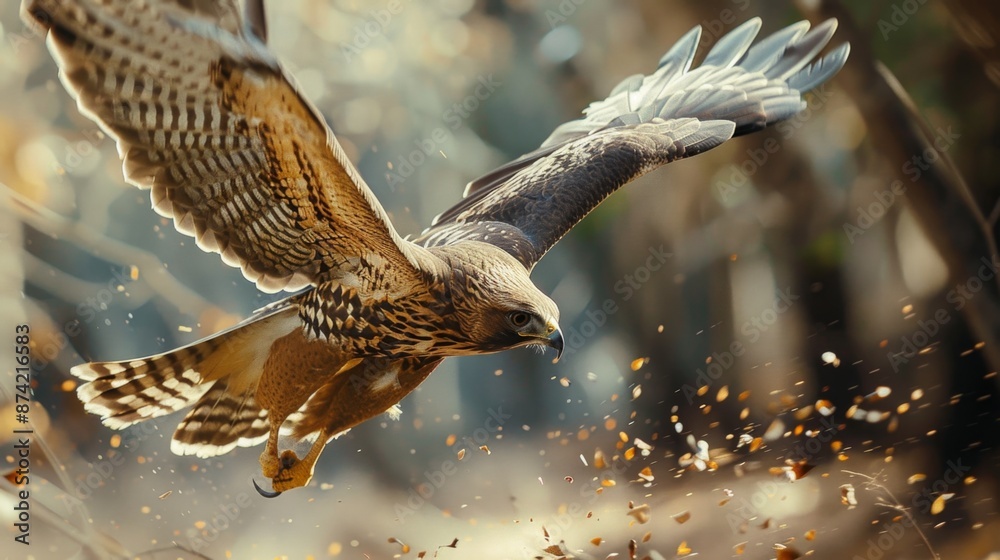 Obraz premium Hawk in Flight.