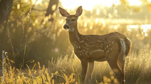 Fawn in Golden Light.