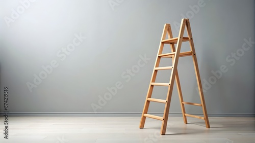 Wooden stepladder isolated on background, wood, ladder, steps, equipment, household, maintenance, construction