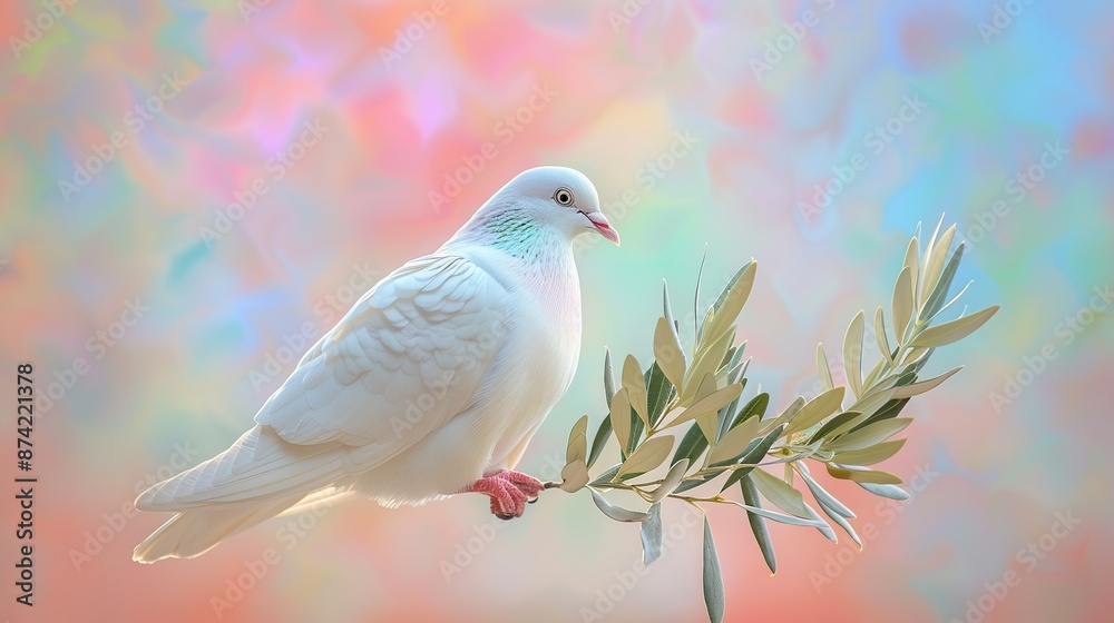 Dove of Peace on Olive Branch Dove of Peace on Olive Branch