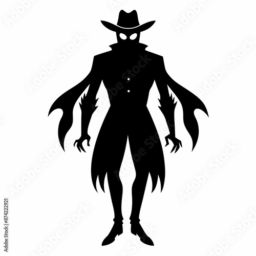 cowboy ghost black vector silhouette