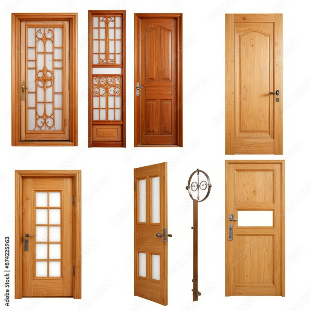 Home door elements, on a white background Home door elements, on a white background