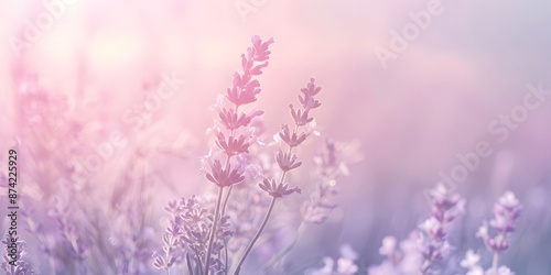 Soft gradient moving from lavender to pale pink, providing a gentle and soothing atmosphere, suitable for beauty products or baby accessories