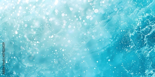 Bright turquoise background with a slight shimmer, creating a vibrant and refreshing feel, ideal for summer products or beach accessories