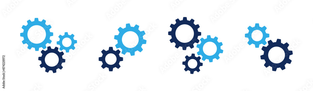Gears icon set Gears icon set