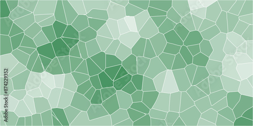 Green stone background with rock pattern of crystallized. Pastel soft gradient colors stone tile pattern. Abstract mosaic polygonal background. Geometric Retro tiles pattern of pink hexagon ceramic.
