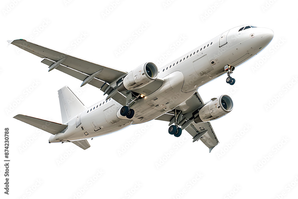 Airplane on runway and ground with sky background, aviation transportation concept Airplane on runway and ground with sky background, aviation transportation concept