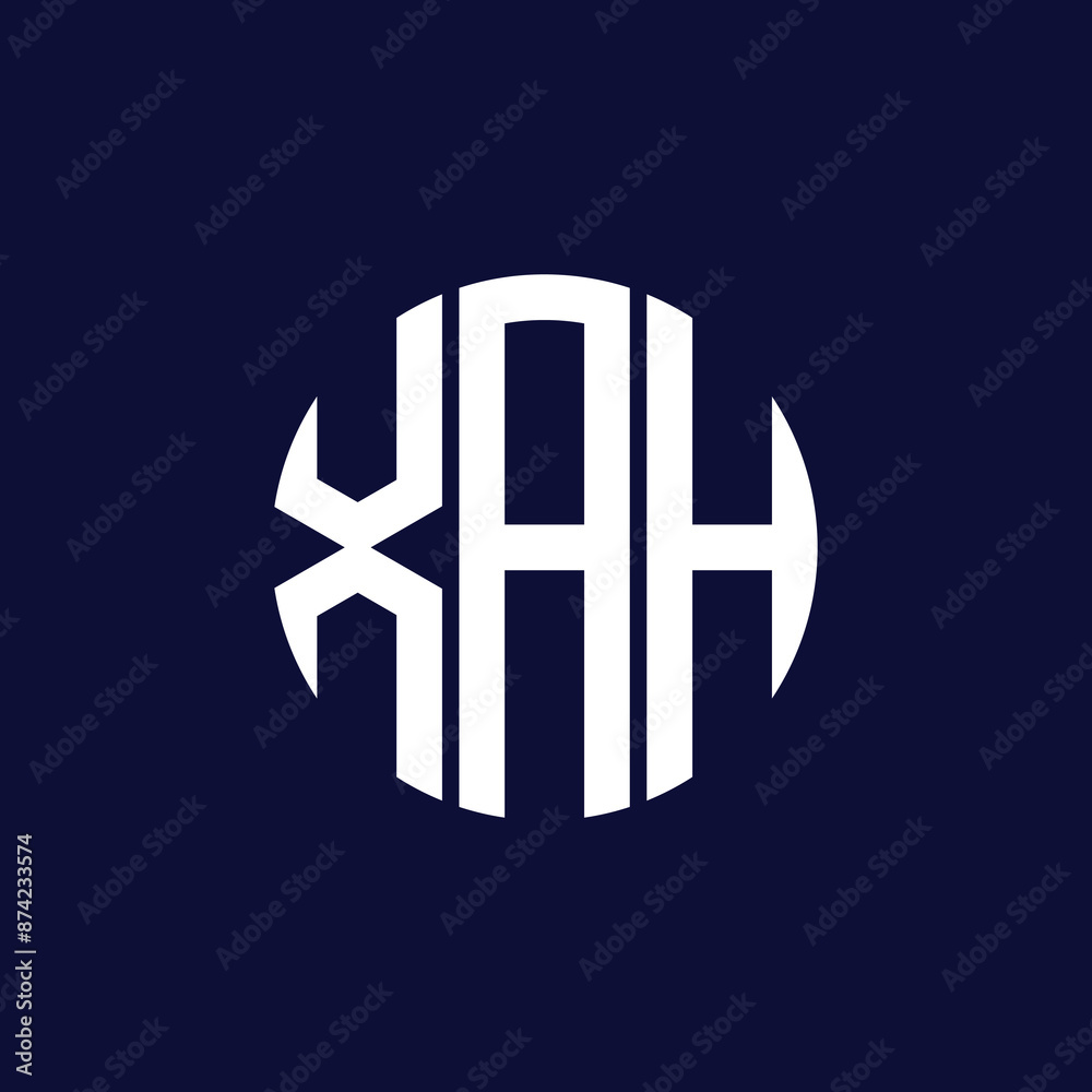 Obraz premium xah circle logo design