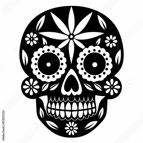 black day of the dead black vector silhouette