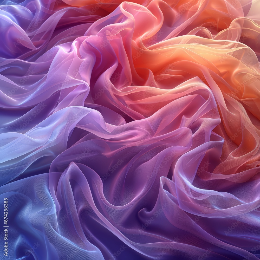 Rainbow colored wave abstract painting