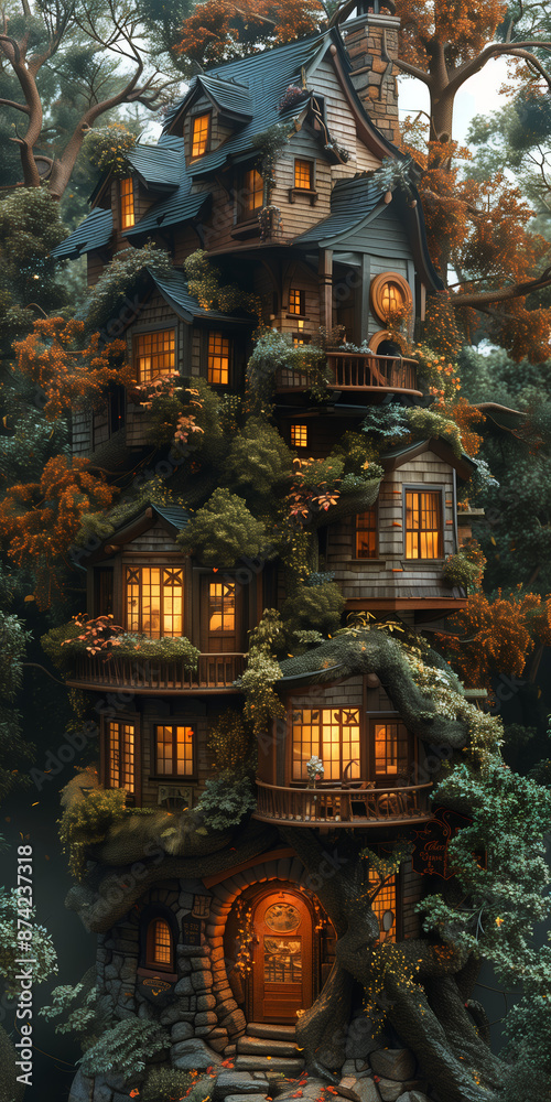 Fototapeta premium Fairytale houses.