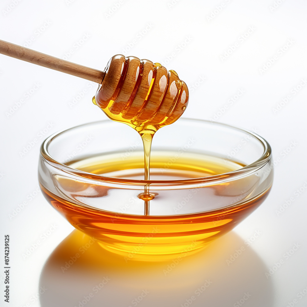 honey in a jar on a wooden board honey in a jar on a wooden board
