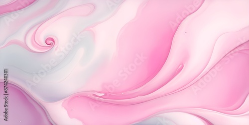 Fluid Abstract Art: Pastel Swirls in Calming Colors – A Digital Gradient Design