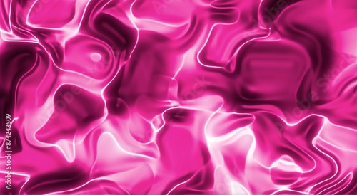 Abstract pink background with smooth, plastic effect, flowing lines suitable for modern graphic design projects, websites, social media posts, and digital presentations.