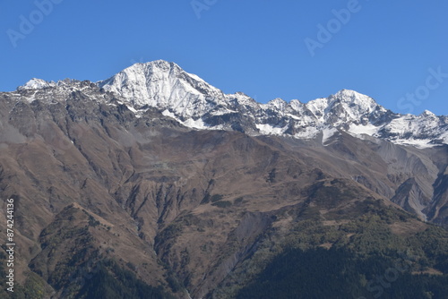 Stunning fall and autumn colors in the Caucasus Mountains around Mestia and Svaneti in Georgia