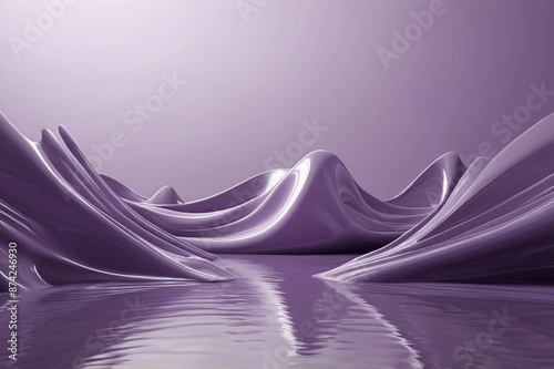 surreal purple digital art in light purple colors, in the style of minimalism