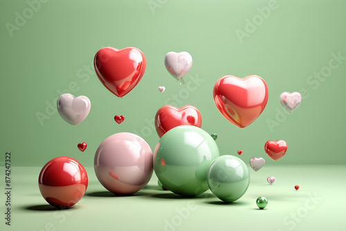 Circles and hearts generative ai