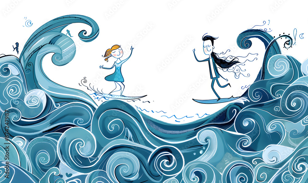 Obraz premium wedding card cartoon illustrator