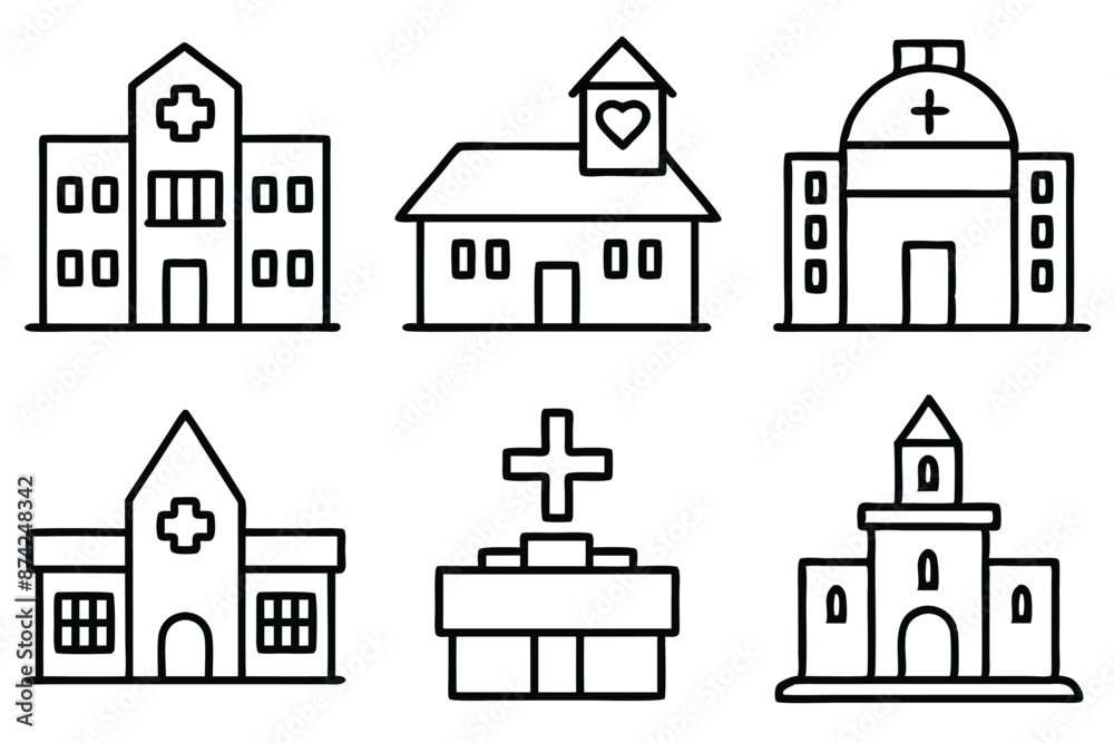 Hospital line art illustration Insightful Hospital Designs Hospital line art illustration Insightful Hospital Designs