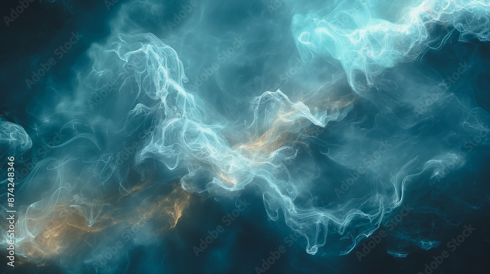 Swirling smoke against a dark sky evokes a storm's energy Swirling smoke against a dark sky evokes a storm's energy