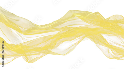 Corrugated tulle fabric, yellow, easily color changeable with hue/saturation adjustments photo