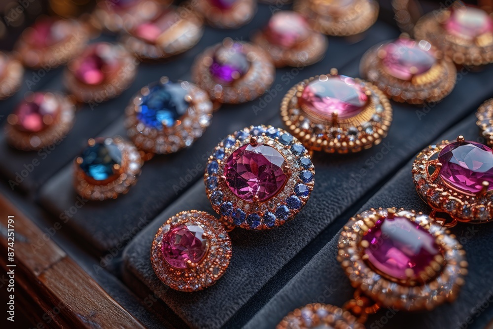 Diverse array of vibrant stones close-up